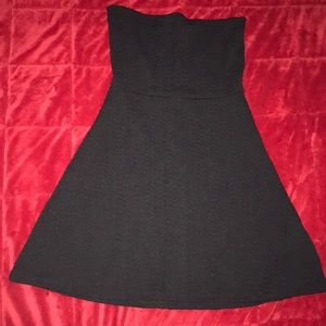Strapless black dress